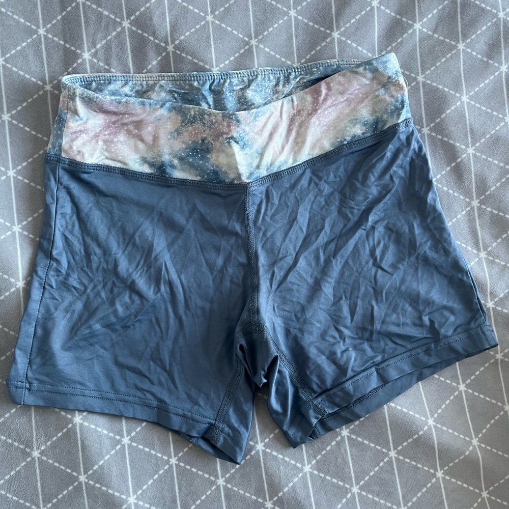 #77 🌺 5/$30 🌺 Grey Gym shorts with galaxy band